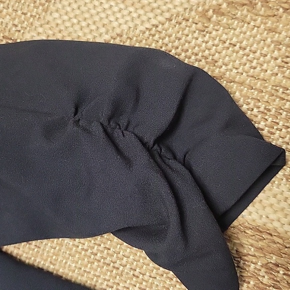 Michael Kors Navy Blazer with Rouched Sleeves - Picture 3 of 4